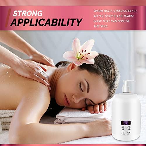 Greener Good Massage Oil Warmer and Dispenser for Table, Home Lotion Warmer, Heated, Plug in Oil Heater Beauty Salon Therapy Equipment, Electric Oil Warmer, Spa