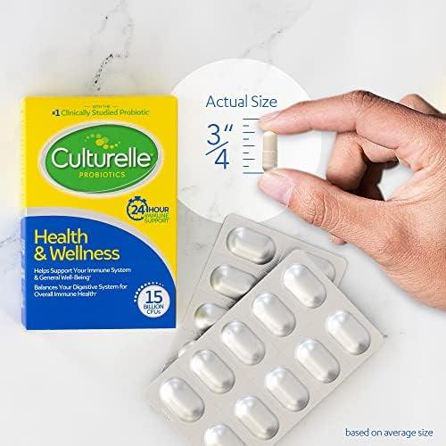 Culturelle Culturelle Health & Wellness Daily Probiotic Supplement For Men & Women, Helps Support Your Immune System, Occasional Diarrhea, Gas & Bloating, 15 Billion CFUs, Non-GMO, 50 Count