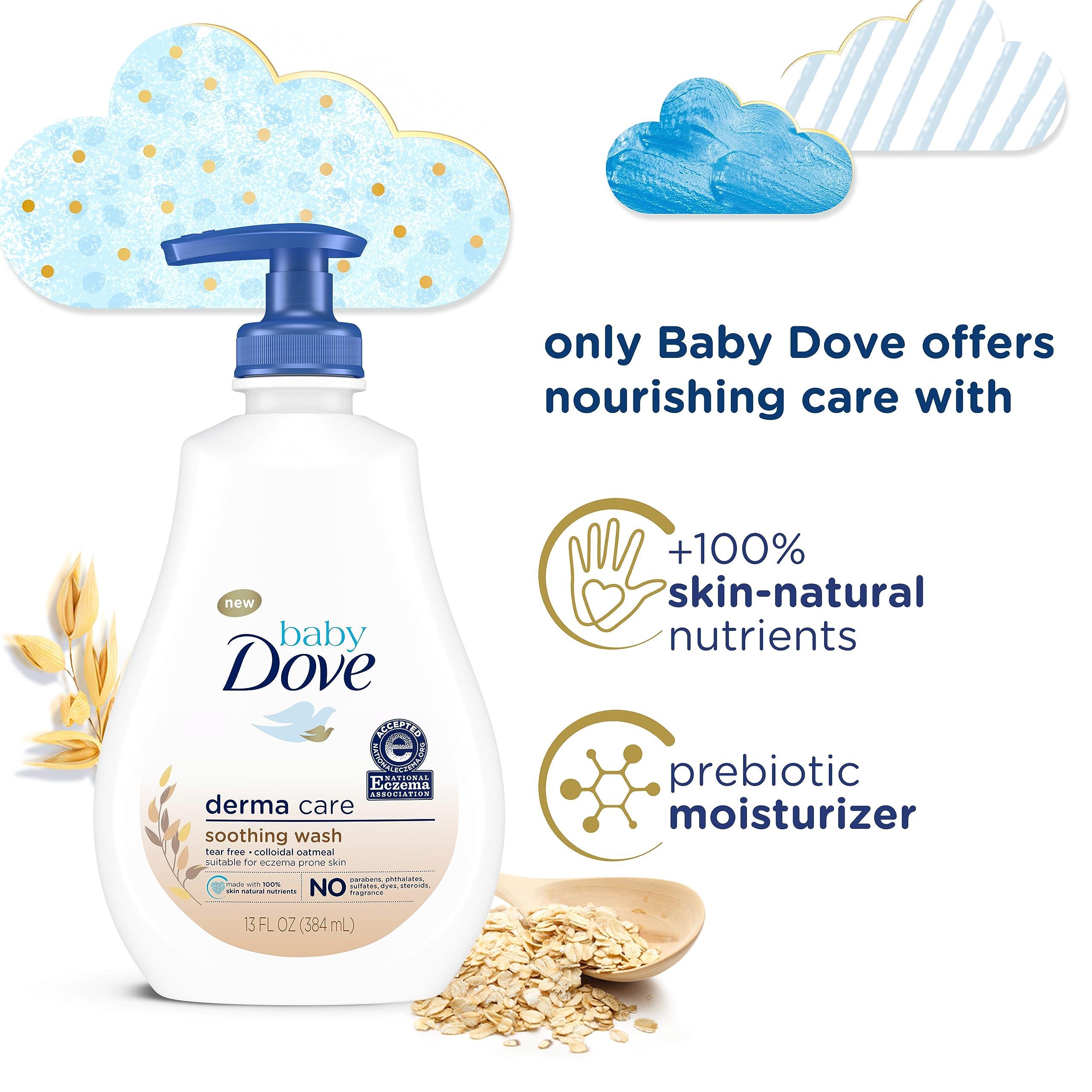 Baby Dove Baby Dove Derma Care Soothing Wash 13 oz and Soothing Cream 5.1 oz Eczema Care Set for Sensitive Skin