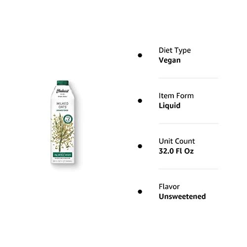 Elmhurst ELMHURST Unsweetened Oat Milk, 32 FZ