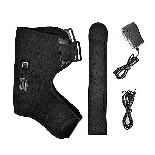 lovelifejoy Heated Shoulder Wrap, 3 Heat Settings, Heating Pad Support Brace for Rotator Cuff, Joint Capsule & Biceps Tendon Injury, Frozen Shoulder, Shoulder Dislocation or Muscles Pain Relief (Black)
