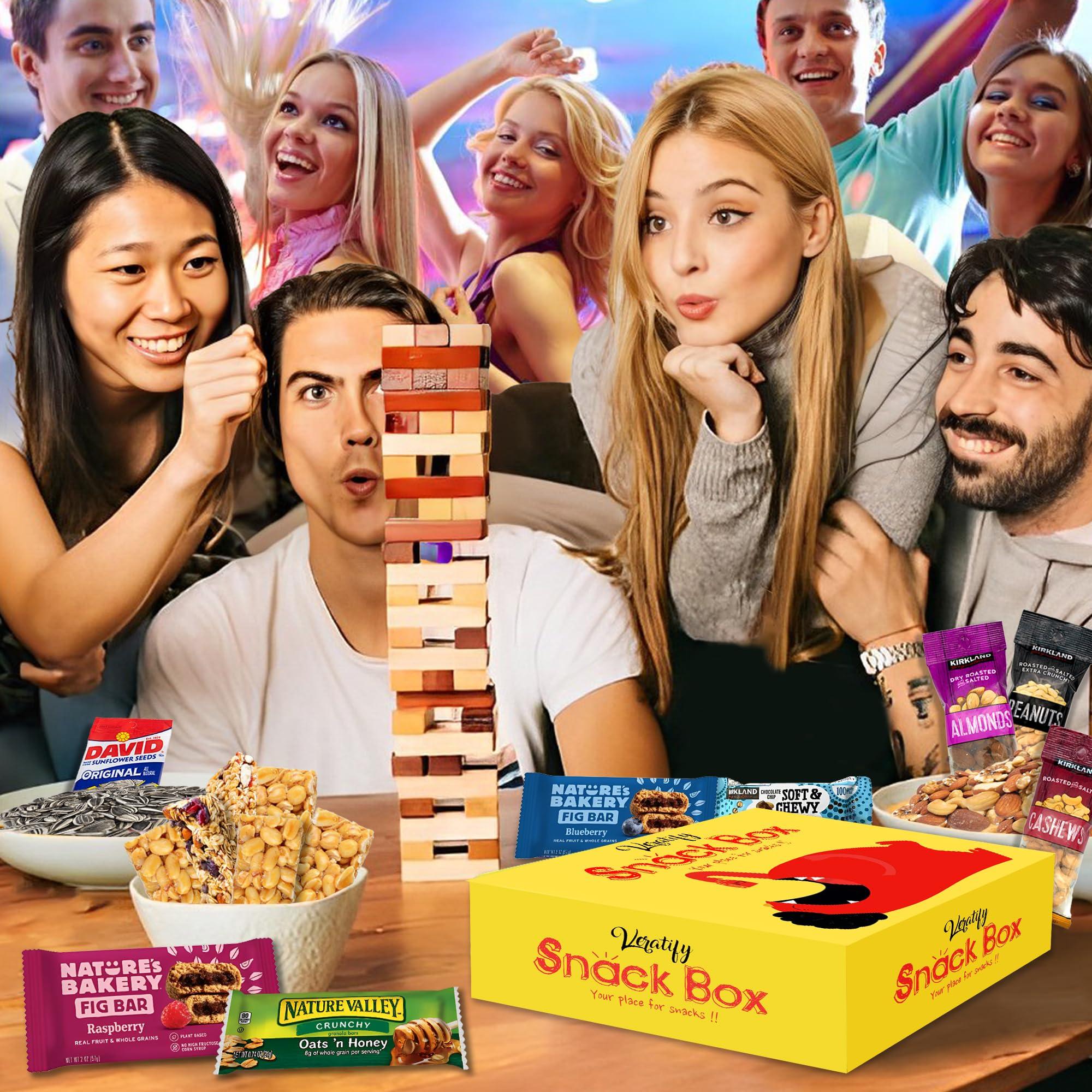 Veratify Snacks Gift Variety Basket for Adults (72 Count) Great For Men, Women, Adults, Office, School, Colleges - Gift Assortment Package - Great Gift Basket For Home, Work, Office, Meetings, College