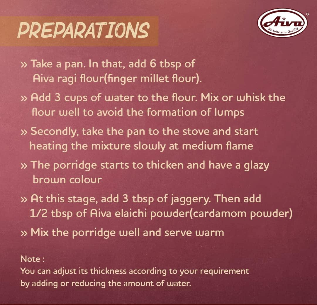 AIVA WE BELIEVE IN QUALITY Aiva Finger Millet Flour | Ragi Flour (4 LB) Stone-Ground Whole Grain Flour for Baking, Cooking, and Traditional Recipes