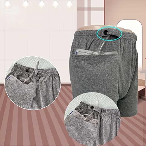 YOHEYMA YOHEYMA Shorts for Nephrostomy Bag, Catheter Support Underwear for Nephrostomy, Ostomy Drainage Bag Care Shorts (XL)