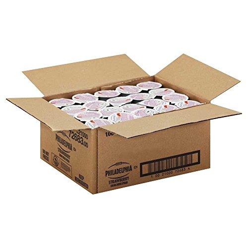 Philadelphia Kraft Philadelphia Strawberry Cream Cheese - Cup, 1 Ounce -- 100 per case.