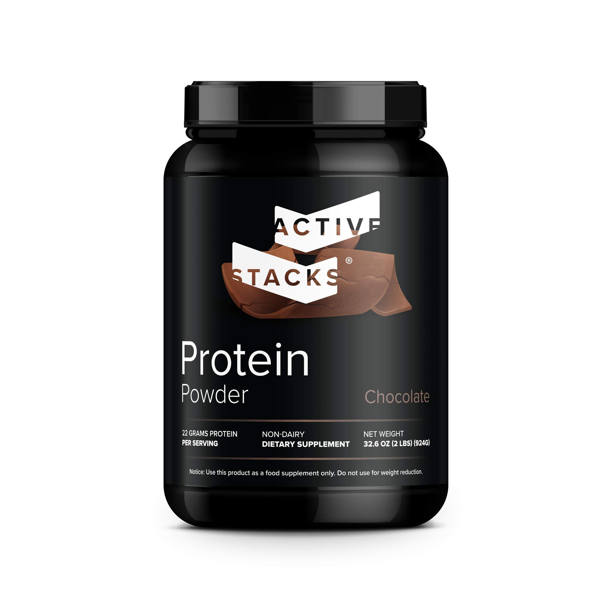 Active Stacks Active Stacks Beef Protein Isolate Powder, Chocolate - Dairy Free with Natural Collagen for Keto, Paleo, Bone Broth & Low Carb Diets, 2 Pound