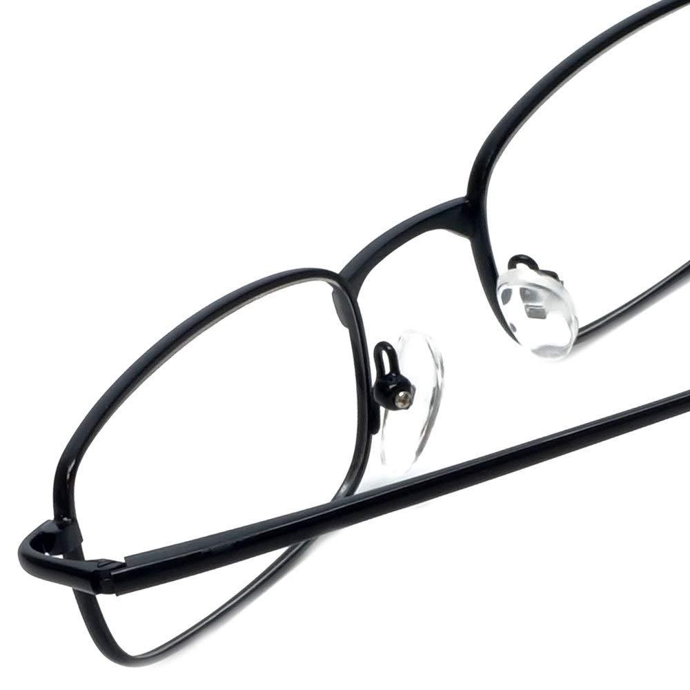 Calabria Calabria 753 Vintage Rectangle Metal Reading Glasses +0.50 Matte Black Men Women Designer Single Power Readers