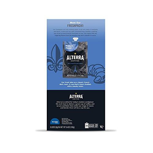 Mars Drinks ALTERRA Coffee French Roast Single Serve Freshpacks for MARS DRINKS FLAVIA Brewer, 20 Packets