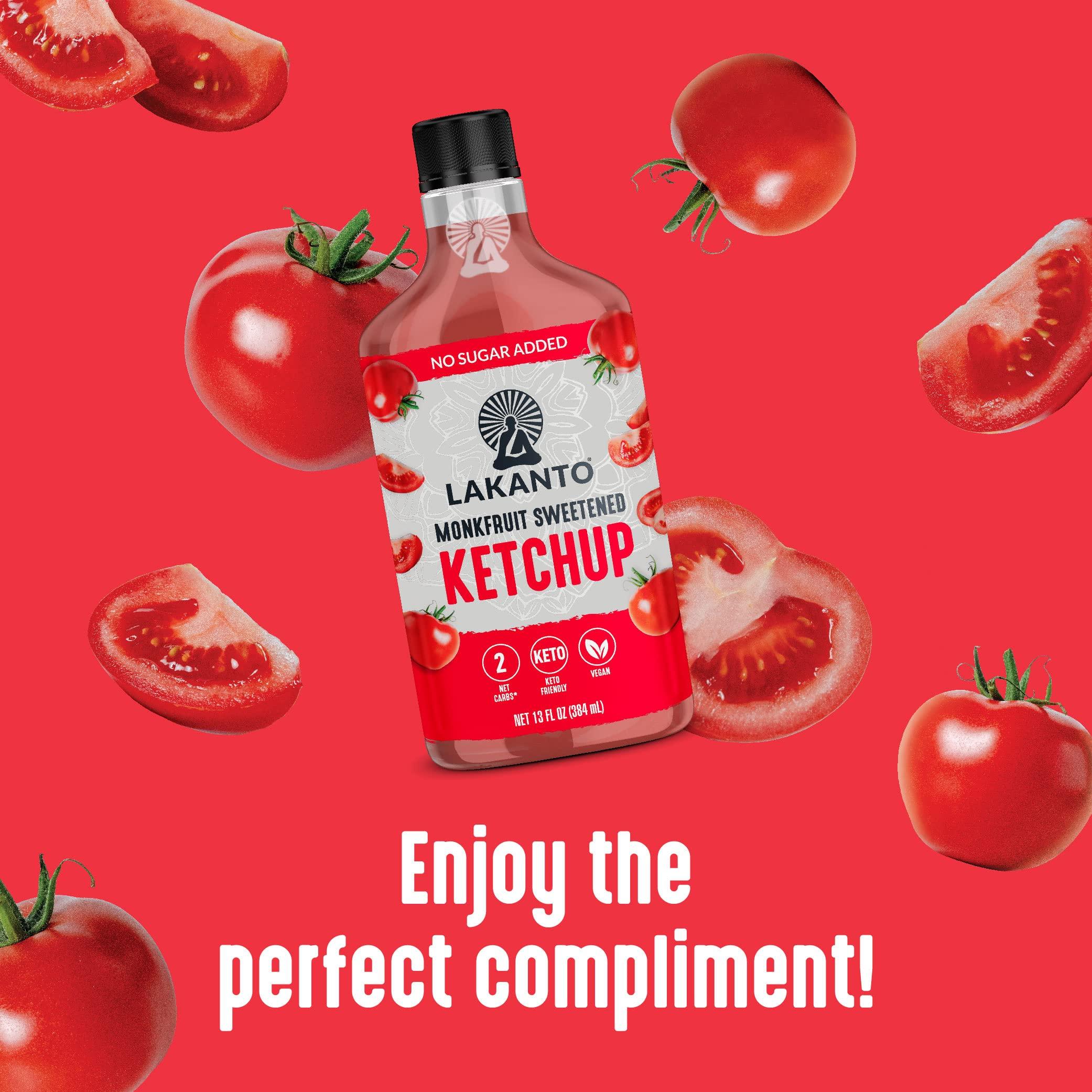 Lakanto Lakanto Sugar Free Ketchup - Sweetened With Monk Fruit Sweetener, Perfect For Burgers, French Fries, Keto, Paleo, & Vegan Friendly, Gluten Free, Low Carb Condiment (13 Fl Oz)