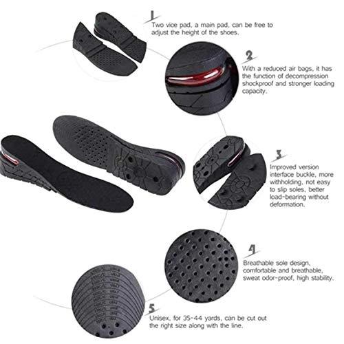 Shaboo Prints Height Increase Insoles Air Taller Cushion Shoes Insoles 4-Layer Heel Insert for Men
