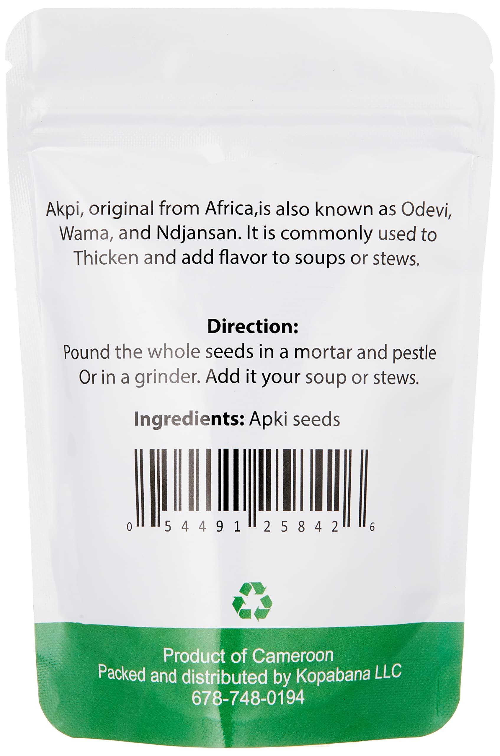 KOPABANA KOPABANA Organic Akpi Seeds | Djansang Spice | Odevi | Wama | 4oz