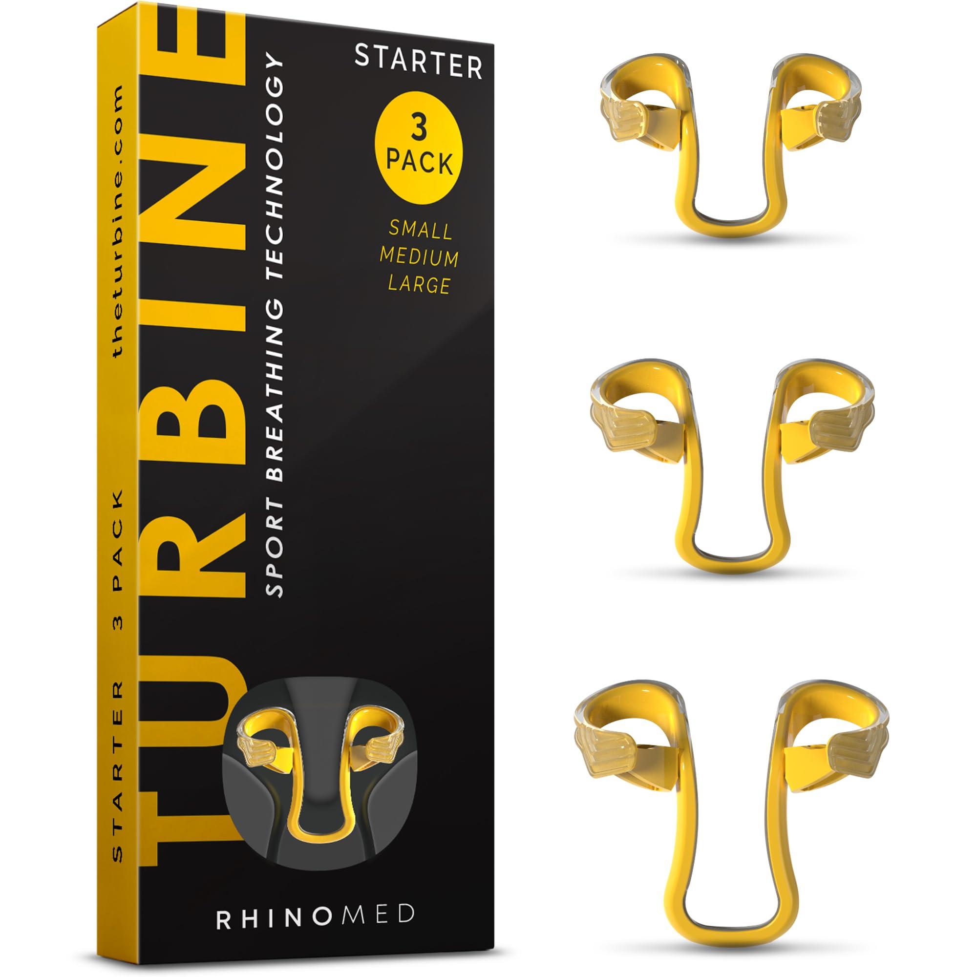 Rhinomed Limited Rhinomed Turbine Nasal Dilator for Athletic Breathing - Trial 3pk - Adult Stocking Stuffers - Improves Airflow During Exercise - Nasal Dilators for Exercise - Internal Nasal Dilator - Lightweight