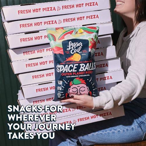 Lesserevil LesserEvil Outer Planet Pizza Space Balls, Premium Quality, Minimally Processed, No Vegetable Oil, 5 oz, Pack of 3