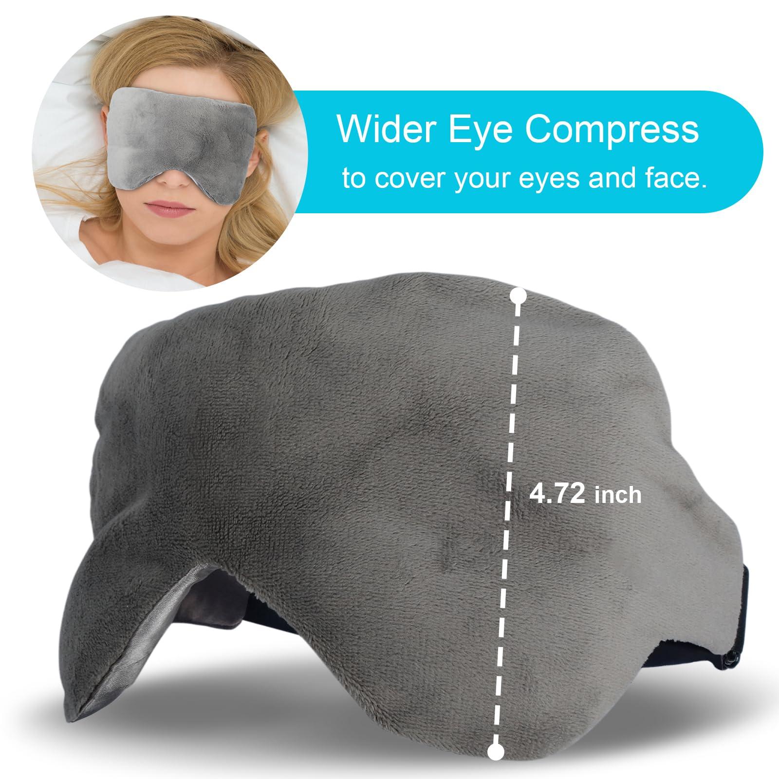 Atsuwell Atsuwell Cooling Heated Eye Mask for Dry Eyes, Microwave Warm Eye Compress for Relaxation, Sinus Pressure, Multipurpose Eye Bag with Flaxseed, Cold Gel Pad and Silky Cotton Insert