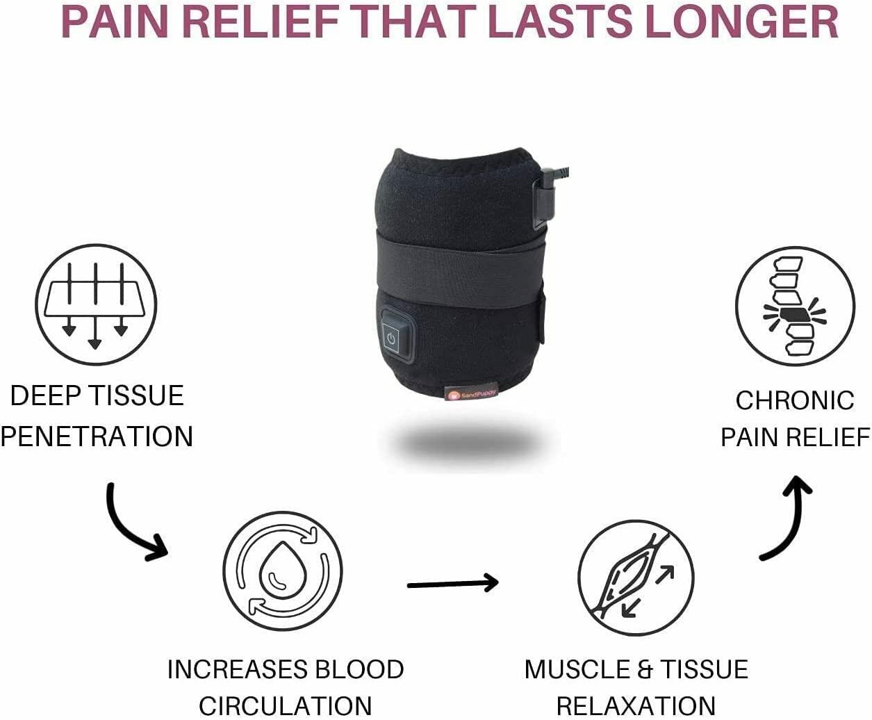 sainio sainio 3 in 1 Electric Heating Pad for Knee Pain Relief (Black) | Ideal for Knee, Elbow