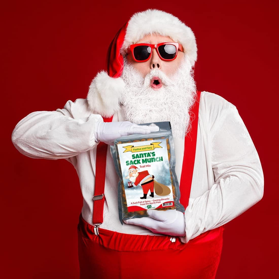 GearsOut Funny Christmas Premium Trail Mix - Hilarious Stocking Stuffers for Men Food Spicy Gifts for Women - Unique Foods Gifts and Gourmet Basket Ideas Care Packages Christmas Gag Gifts for Adults Teenagers Coworkers Friends (Santa\'s Sack)