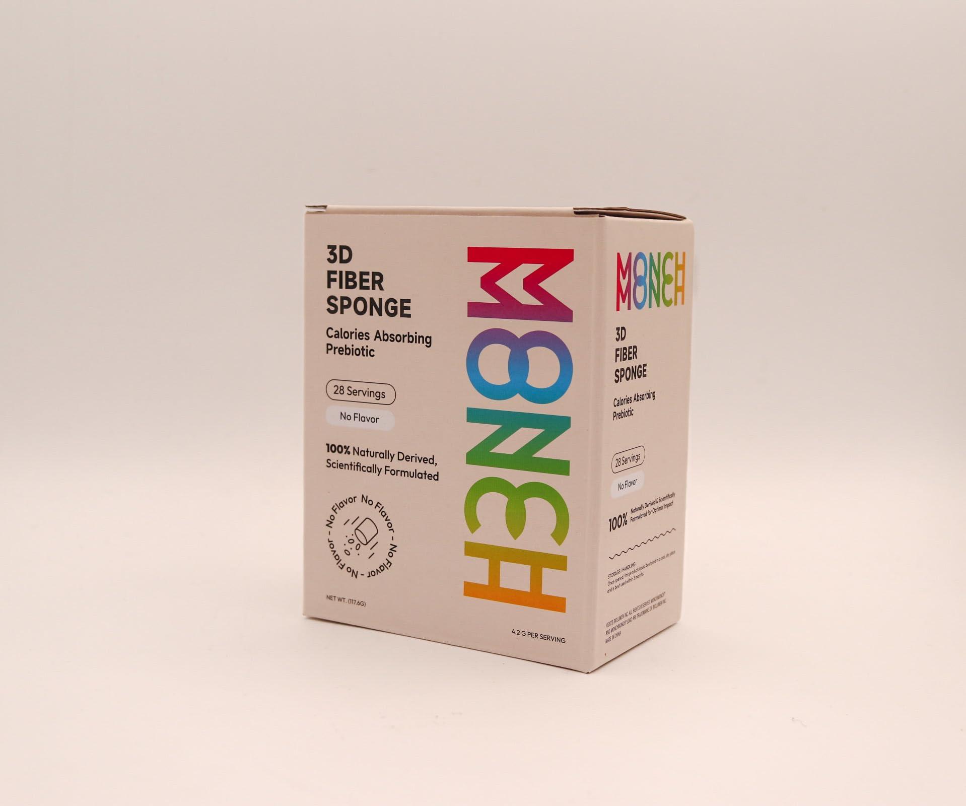 Monch Monch Monch Monch 3D Fiber Sponge Forest Berry with Natural BlackBerry Flavoring - 28 or 60 Servings (Two Week Supply, Original)