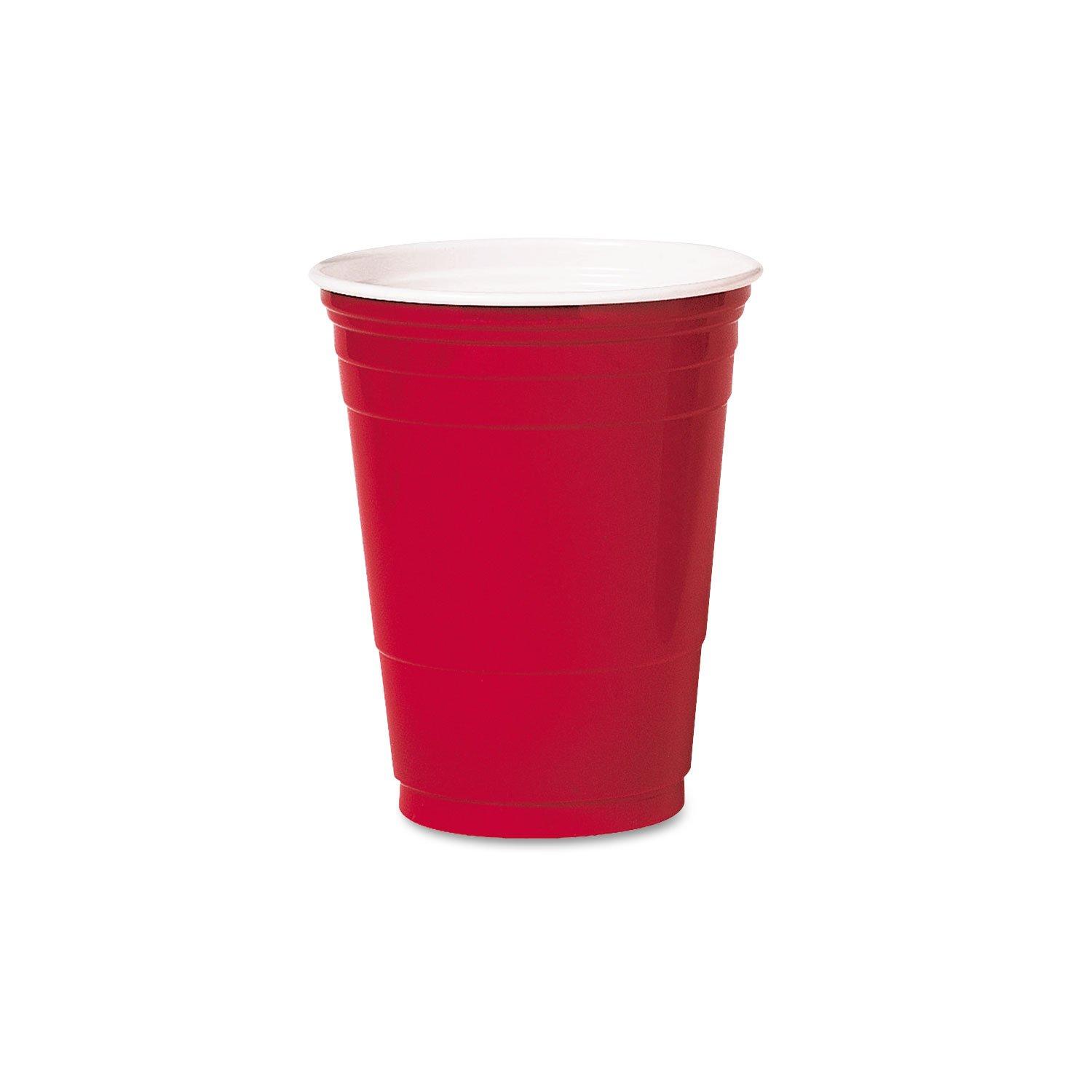 SOLO SOLO Cups P16RLRCT Plastic Party Cold Cups 16oz Red 50/Bag 20 Bags/Carton