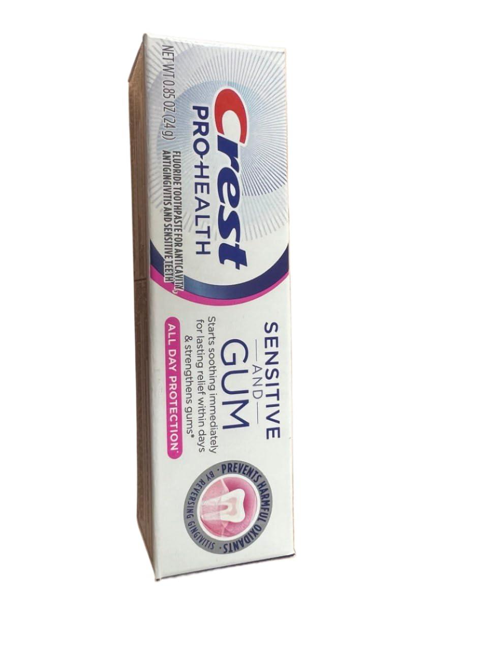 Crest Crest Pro Health Gum and Sensitivity Toothpaste for Sensitive Teeth, Soft Mint, Travel Size 0.85 oz (24g) - Pack of 6
