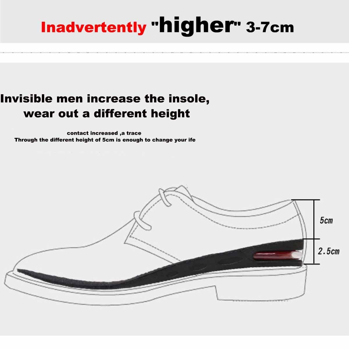 Eztronics Corp 3-Layer Height Increase Elevator Shoes Insoles, Heel Lifts 7cm for Men & Women