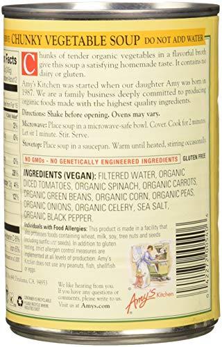 Amy\'s Amy\'s Organic Chunky Vegetable Soup, Low Fat, 14.3-Ounce