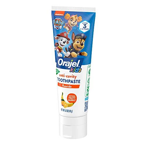 Orajel Orajel Kids Paw Patrol Anti-Cavity Fluoride Toothpaste, Natural Fruity Bubble Flavor, 4.2oz Tube