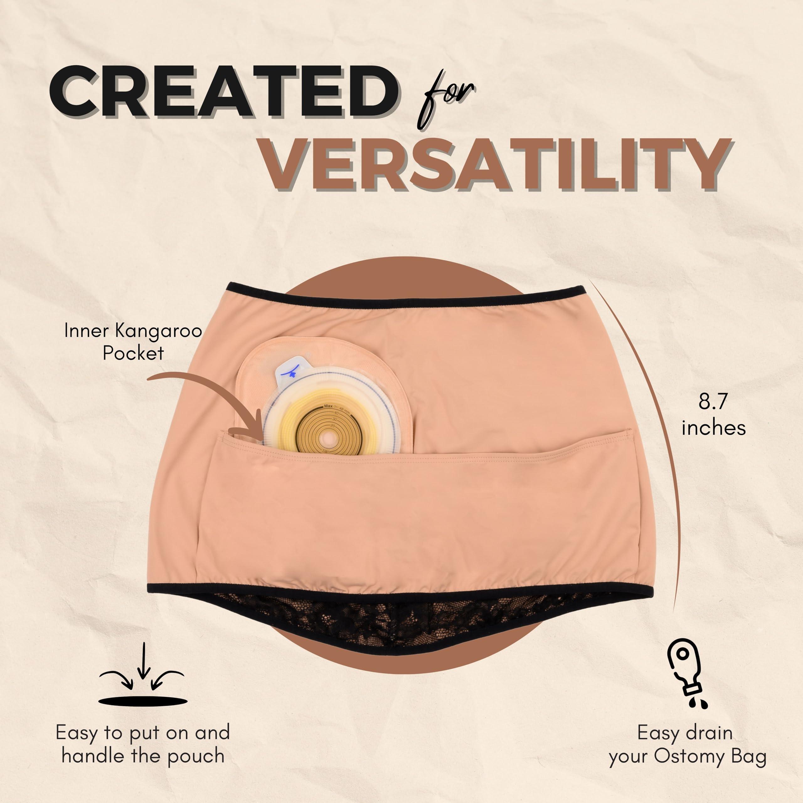 SIIL SIIL Ostomy Wrap for Women Black, Ostomy bag covers as Colostomy gifts and Ileostomy supplies for Ostomates. Colostomy bag covers for women, Clothes for Ostomy. Made in Europe