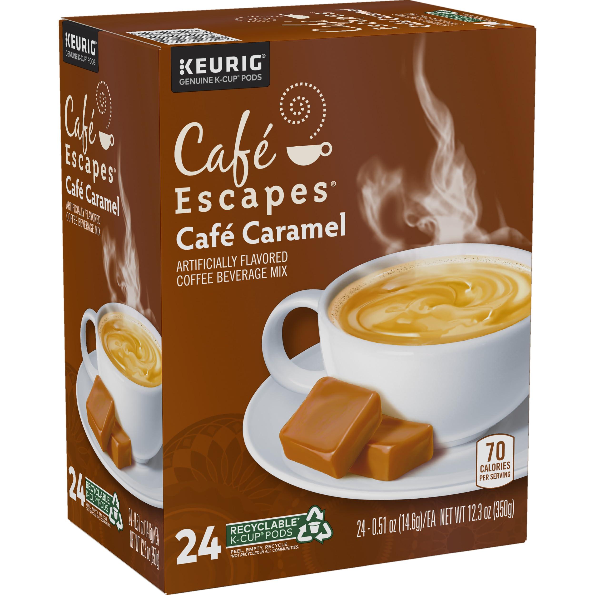 Café Escapes Caf Escapes Caf Caramel, Keurig Single-Serve K-Cup Pods, 24 Count