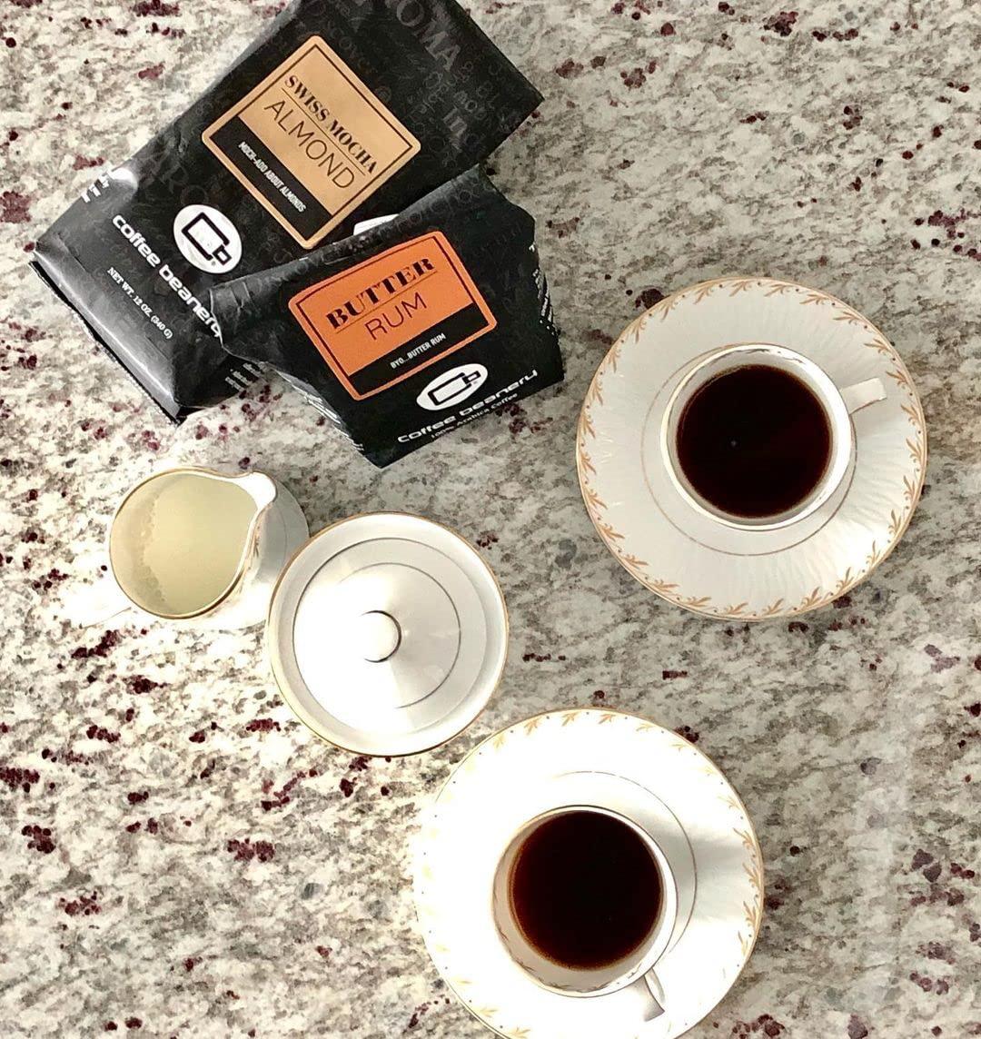 Coffee Beanery Dark Chocolate Almond by Coffee Beanery | 12oz Flavored Whole Bean Coffee Medium Roast Coffee | 100% Specialty Arabica Coffee Whole Bean | Gourmet Coffee Whole Beans