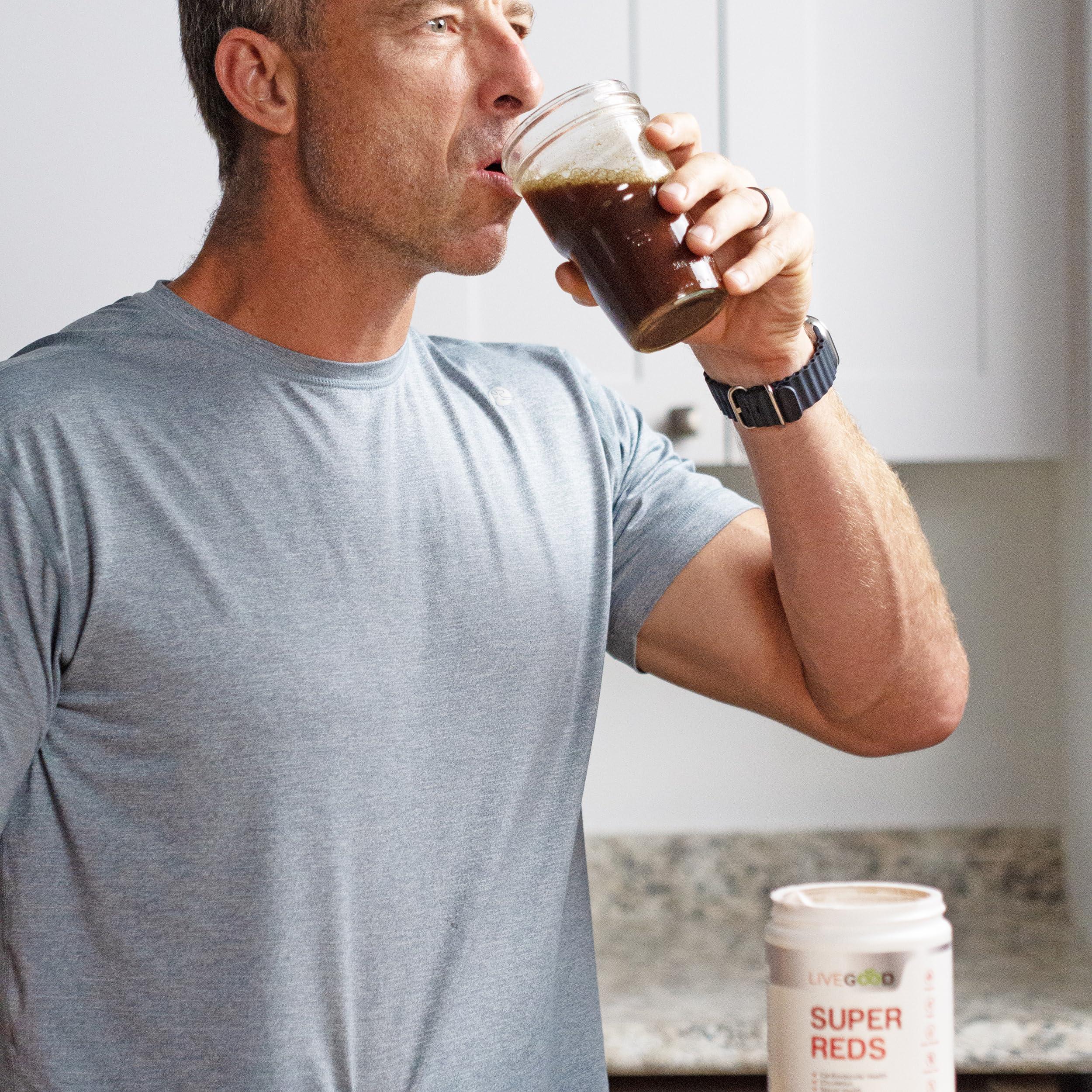 LIVEGOOD LIVEGOOD Organic Super Reds with Alfalfa, Barley Grass, Beet Root, Pomegranite, Grape Seed, Vegan, Gluten Free, 7.2 oz.