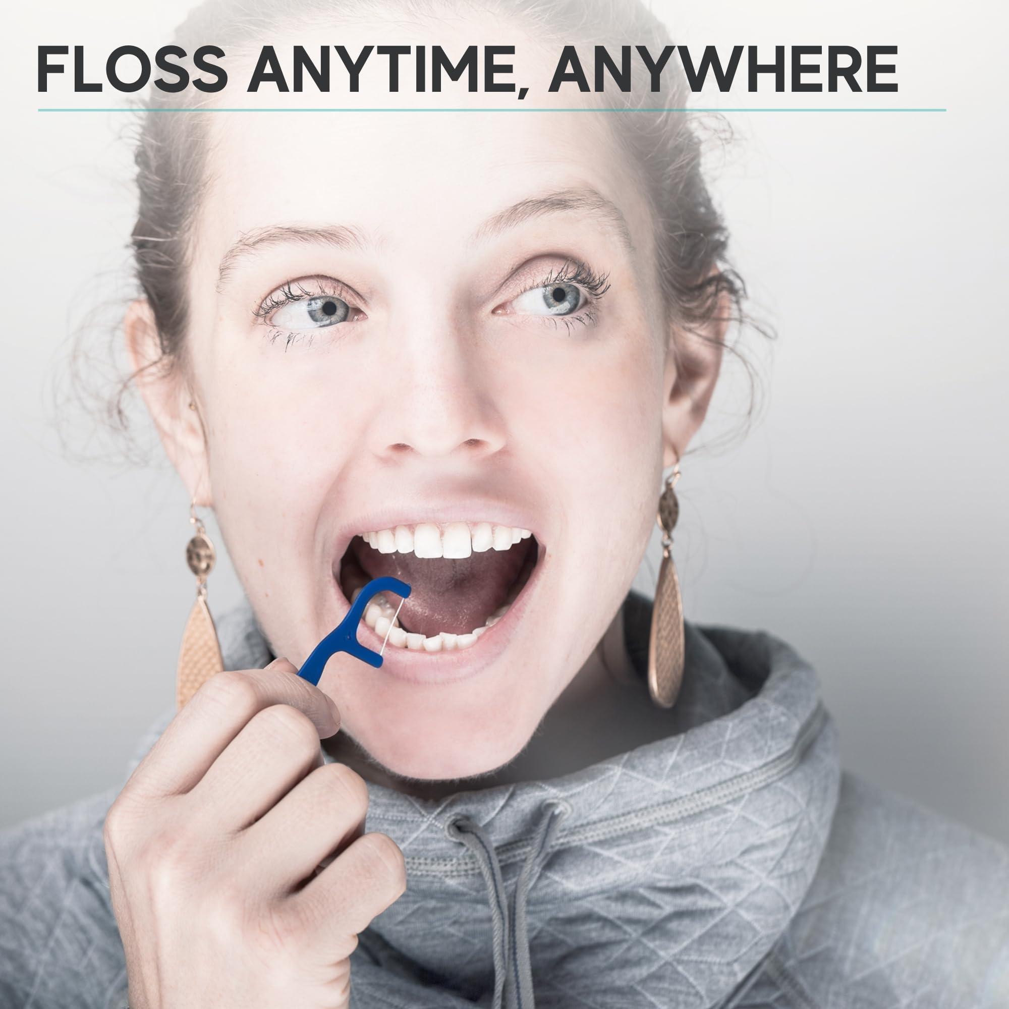 Avistar 150 Individually Wrapped Floss Picks - Pink Travel Floss Picks - Easy Grip Disposable Floss Picks - Dental Flossers for Teeth - Gently Removes Plaque & Food Particles Between Teeth