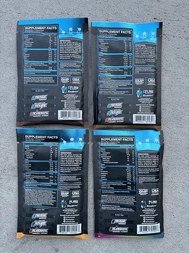 eFlow Nutrition eFlow Nutrition Whey Protein Sample Variety - Isolate Protein Powder Samples, Low Calorie, Fast-digesting, Premium Quality, Travel Packs, Low Carb (4 Pack)