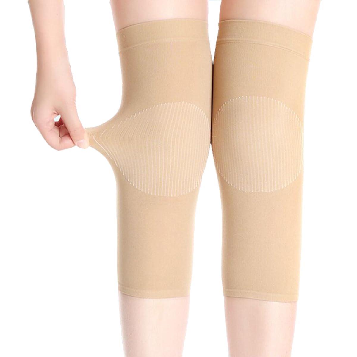 SUJAYU SUJAYU 1 Pair Knee Compression Sleeves for Women & Men, Lightweight Thin Knee Sleeves for Knee Pain Relief, Knee Warmers Knee Brace Undersleeve Dancer Knee Pads, Knee Brace for Daily Use (Beige)