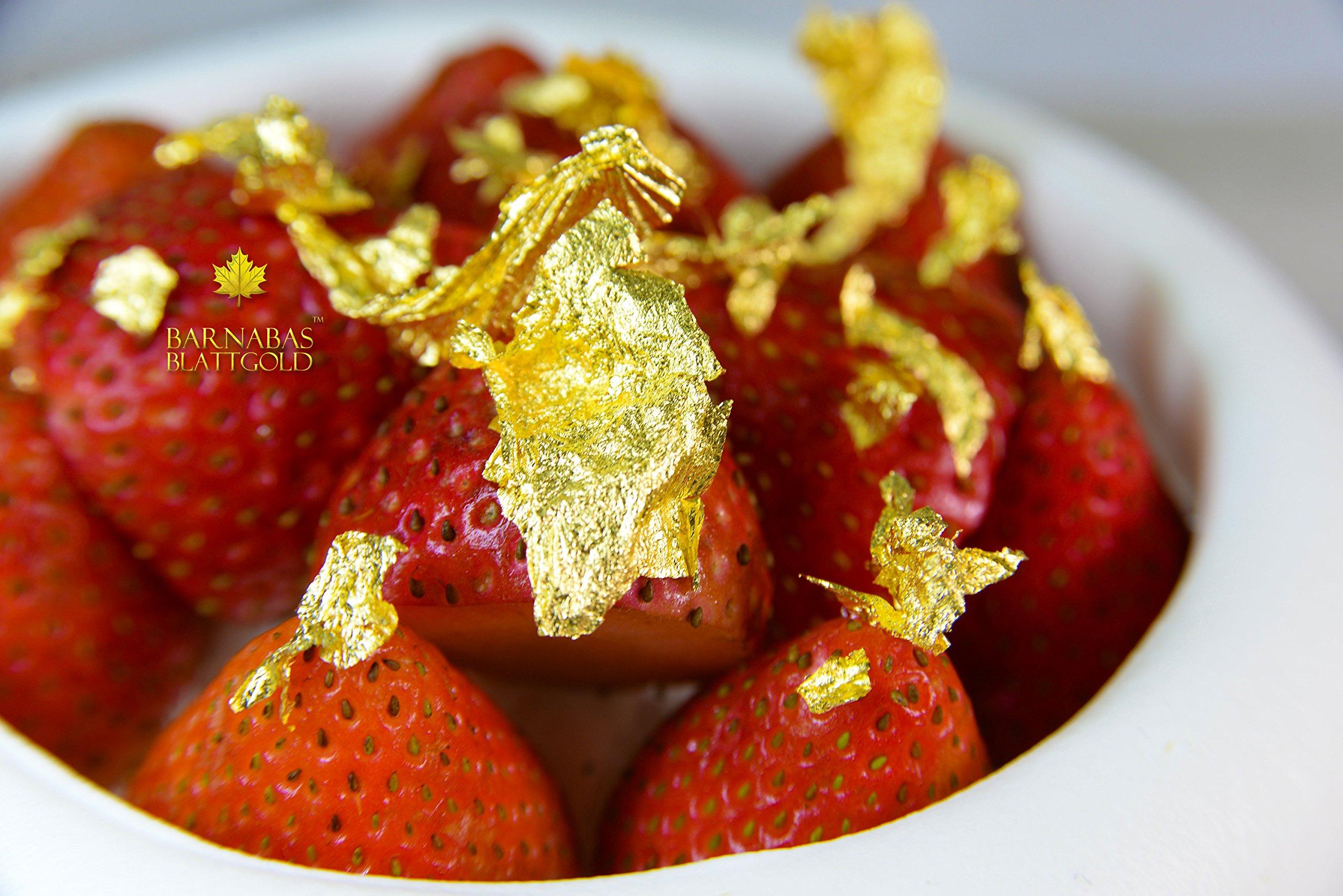 BARNABAS BLATTGOLD Barnabas Blattgold Genuine Edible Gold Flakes,150mg/Jar, Edible Gold Leaf for Cake Decorations, for Baking, for Drinks and for Food