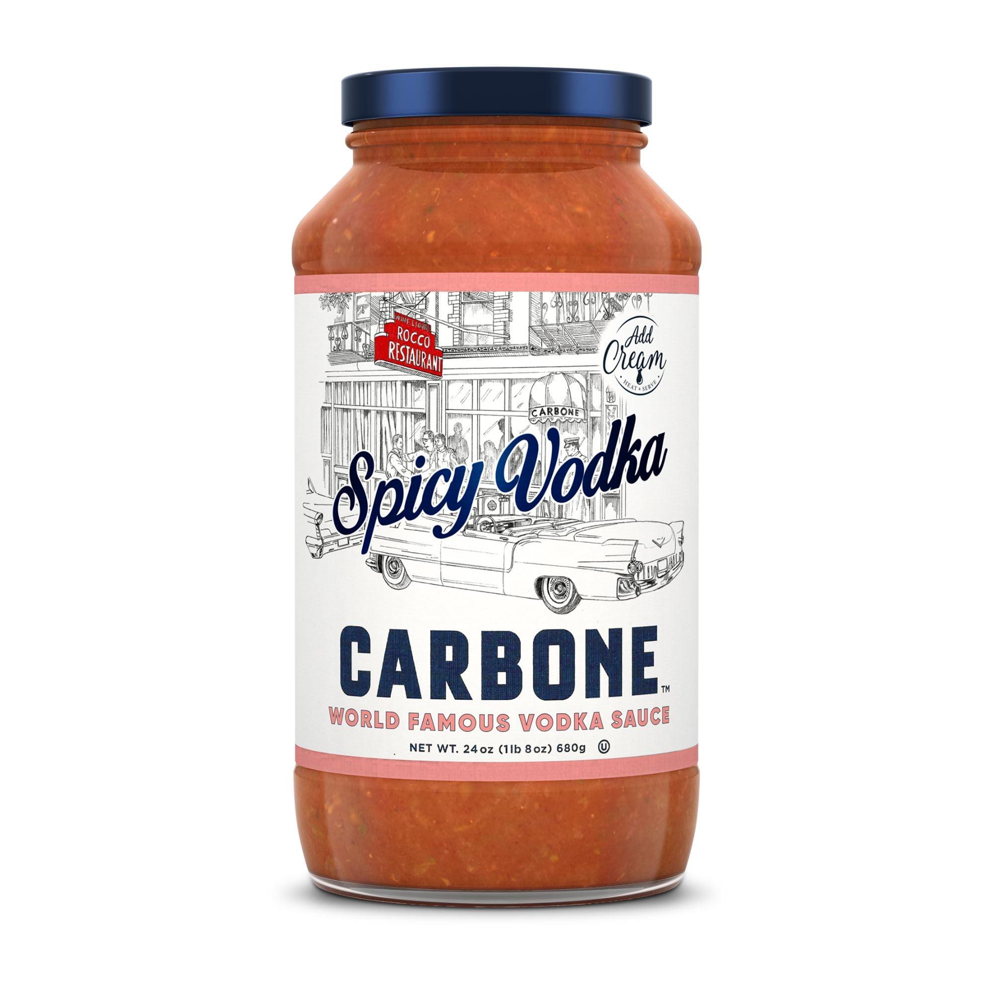 Carbone Carbone Spicy Vodka Pasta Sauce | World Famous Signature Recipe | Slow-Cooked with 100% Italian Tomatoes | Vegetarian, Gluten Free, Low Carb, Keto Pasta Sauce, 24 Fl Oz