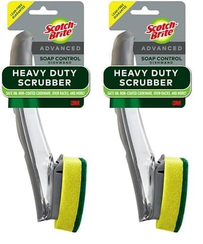 Scotch-Brite Scotch-Brite Heavy Duty Advanced Soap Control Dishwand, Control Soap with A Button, Keep Your Hands Out of Dirty Water, Long Lasting and Reusable (Pack of 2)