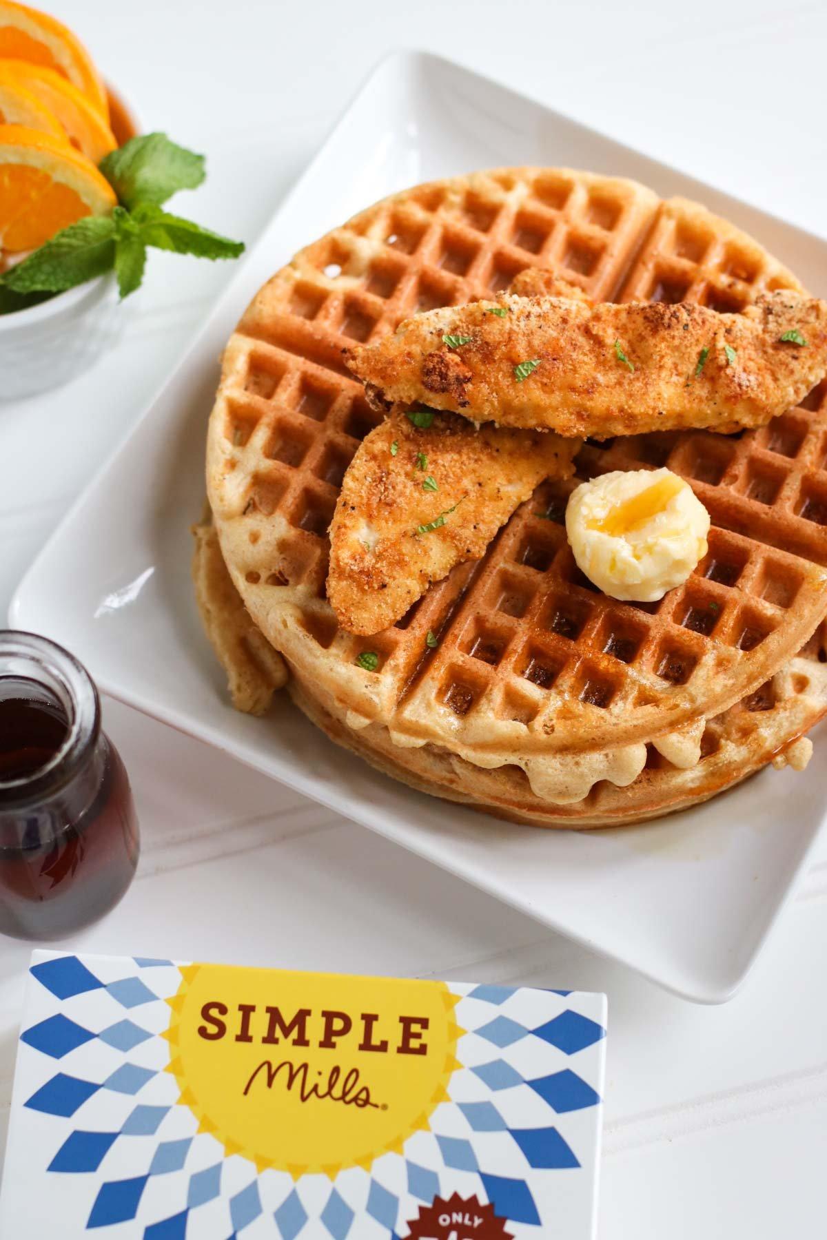Simple Mills Simple Mills Almond Flour Mix, Pancake & Waffle, Naturally Gluten Free, 10.7 oz, Pack of 3 (PACKAGING MAY VARY)