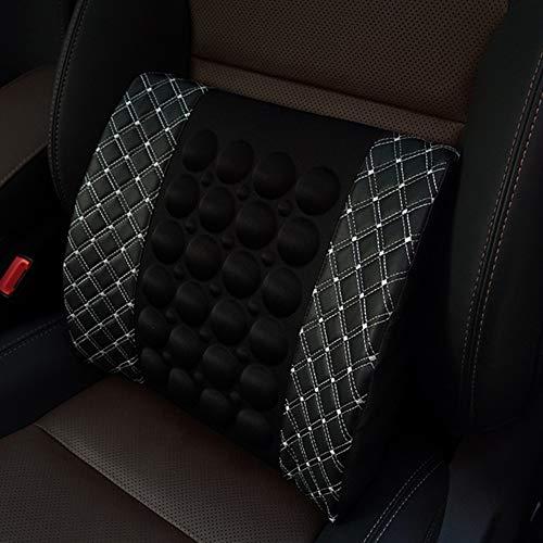 Shentesel Shentesel Massage Cushion Car Electric Vehicle Seat Back Waist Support Lumbar Pad Massager - Black + White