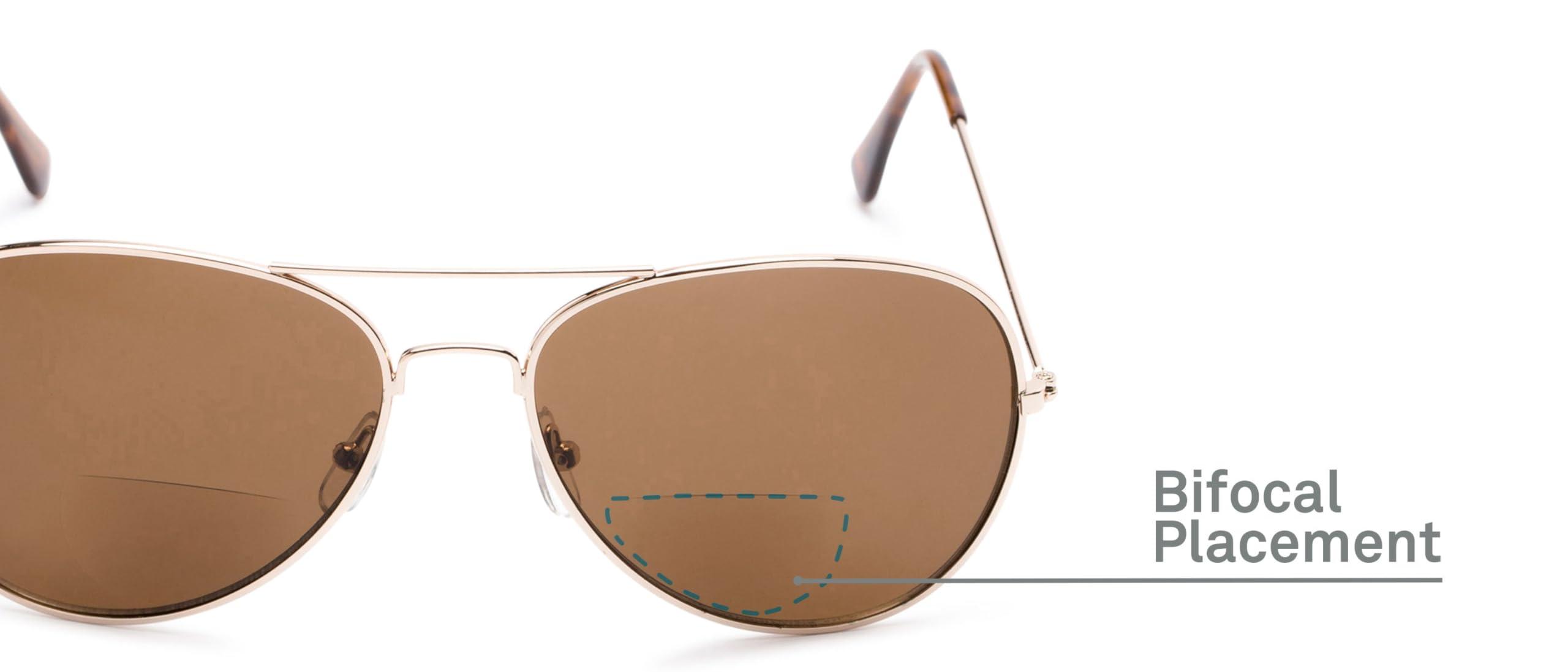 Readers Readers.com Reading Sunglasses: The Legacy Bifocal Reading Sunglasses, Metal pilot Style for Men and Women