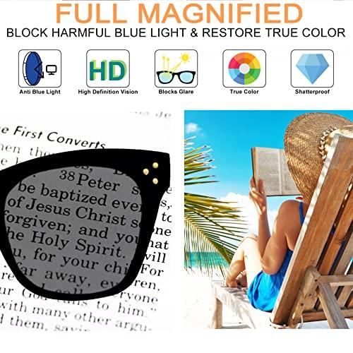 WEMOOTANTS WEMOOTANTS Oversized Reader Sunglasses for Women 2.50 Cat Eye Reading Glasses UV Protection Design 1.0 1.25 1.5 1.75 2.0 2.25 2.5 2.75 3.0 Black 250
