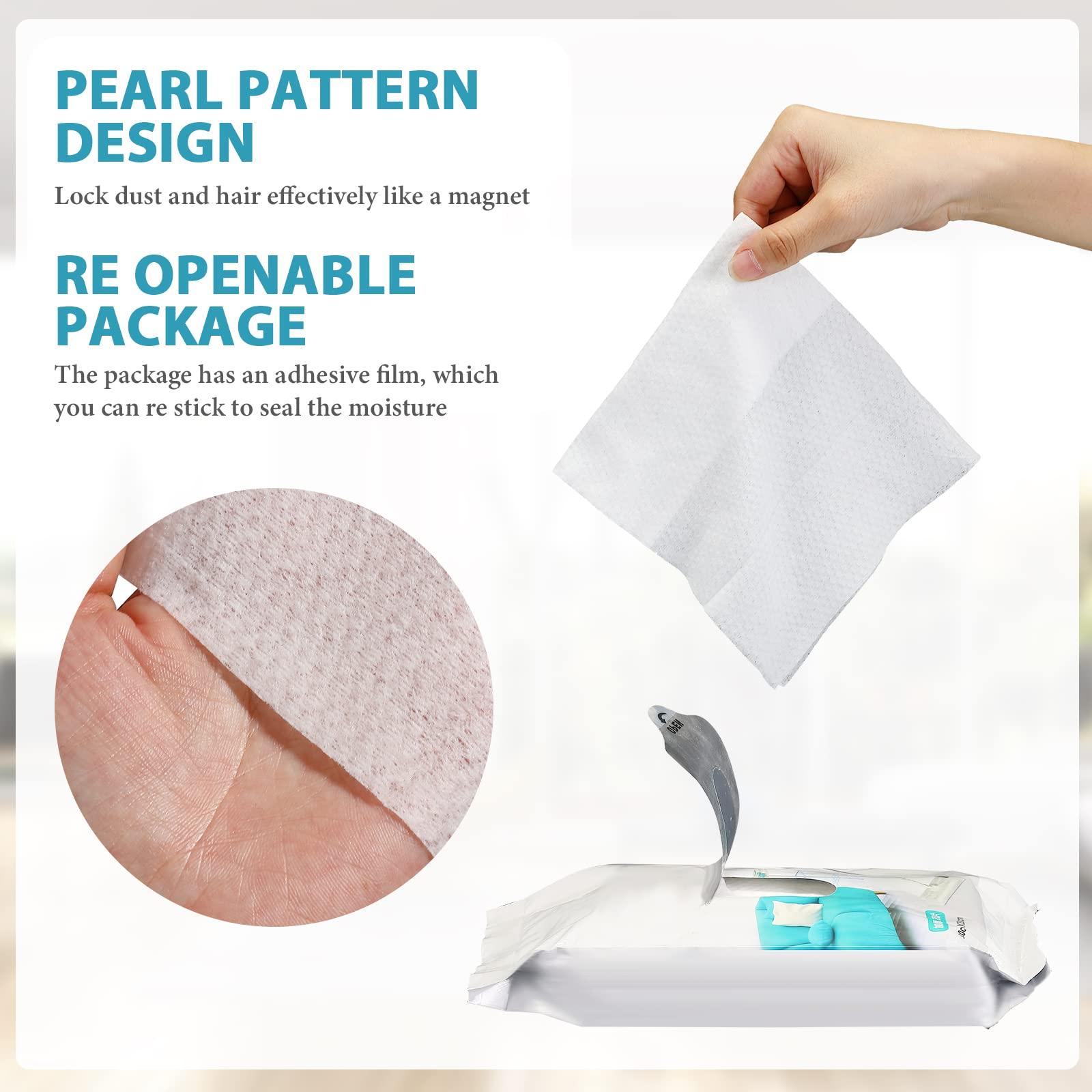 Peryiter Wet Mop Pads Refills for Floor Cleaning Sweeper Wet Refills Disposable Wet Mopping Cloth Wipes for Wood Hardwood Tile (300 Pcs)