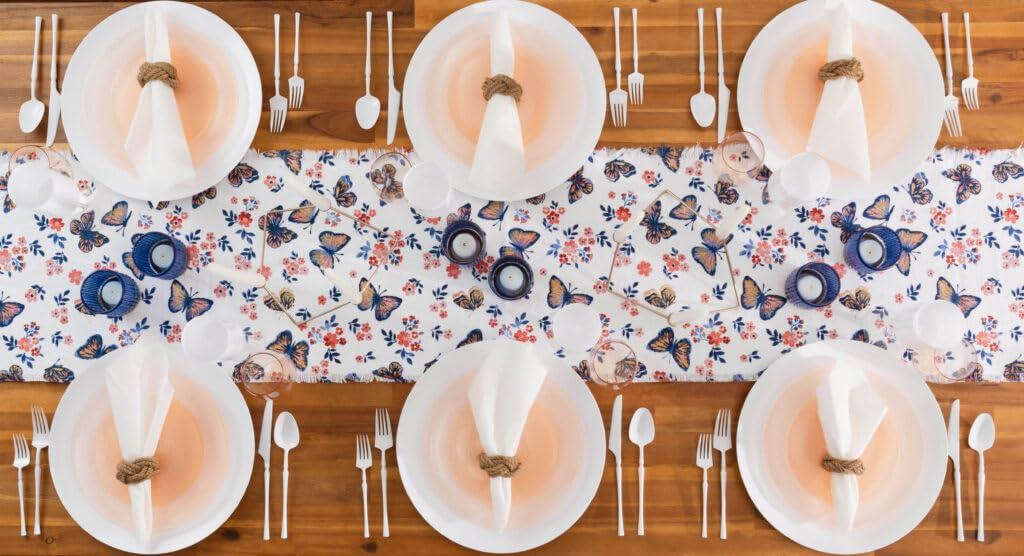 EcoQuality EcoQuality 7" inch Round Translucent Peach Plastic Plates - Crystal Like Design, China Like Party Plates, Heavy Duty Large Disposable Dinner Charger Salad Plate Weddings,Serveware,Tableware (60)