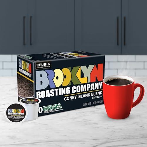 Brooklyn Roasting Company Brooklyn Roasting Company Coney Island Blend, Single Serve Keurig K-Cup Pods, Dark Roast Coffee, 10-Count Box