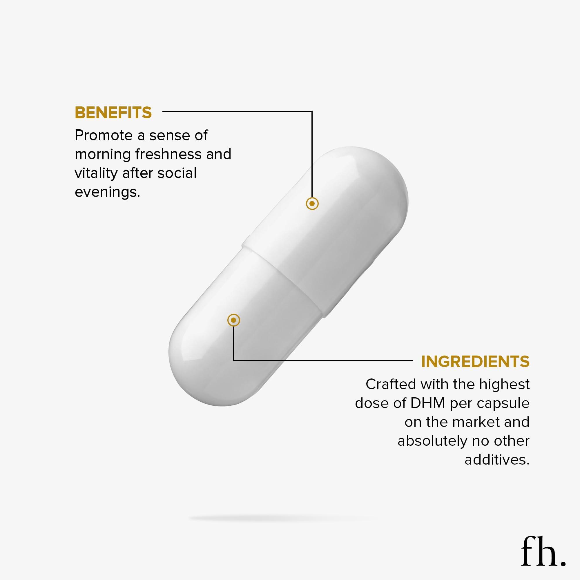 Fuller Health Fuller Health After Party, Dihydromyricetin Supplement | Supports Liver, Metabolism, Energy Levels, Post-Celebration Relief | Feel Refreshed, 650mg Per Pill | 1 Bottle, 24 Servings