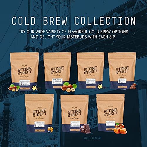 STONE STREET COFFEE COMPANY Stone Street Cold Brew Flavored Coffee, Natural Chocolate Flavor, Low Acid, 100% Colombian, Gourmet Coffee, Coarse Ground, Dark Roast, 1 LB