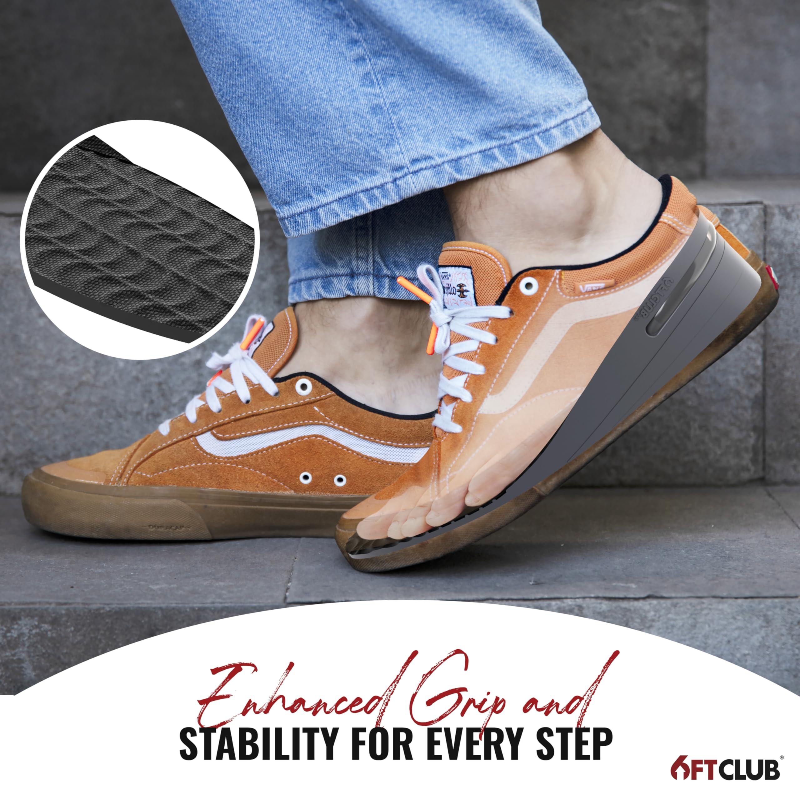 6FT CLUB 6FT Next Level Advanced Height Increase Insole 3 Layer Elevation Soles Men\'s Shoe Lifts 1.75 Inch Height Inserts for Lo-Tops and Hi-Tops