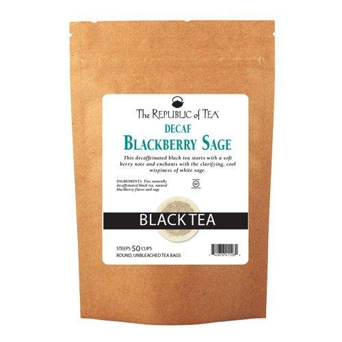 The Republic of Tea The Republic Of Tea Decaf Blackberry Sage Black Tea, 250 Tea Bags, Herbal Tea For Wisdom