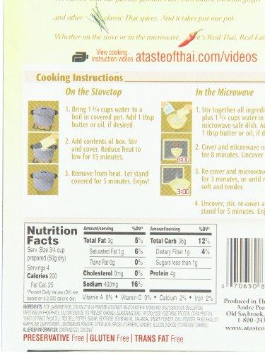 A Taste of Thai A Taste of Thai Coconut Ginger Jasmine Rice, 7-Ounce Boxes (Pack of 6)