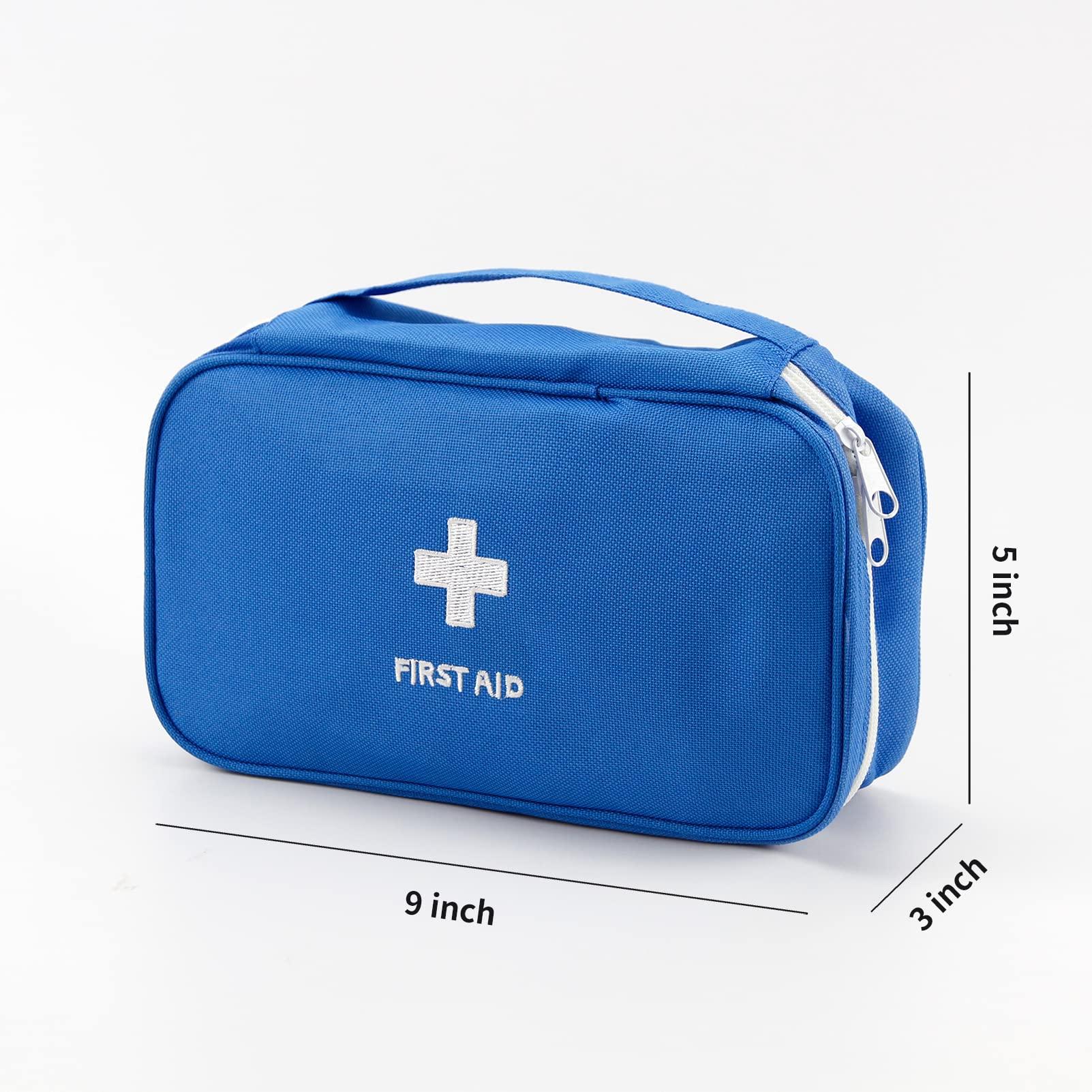 TOPASION TOPASION Portable Empty First Aid Kit Bag, Travel Medicine Pouch, Small Medical Bag (2 Pieces Blue)