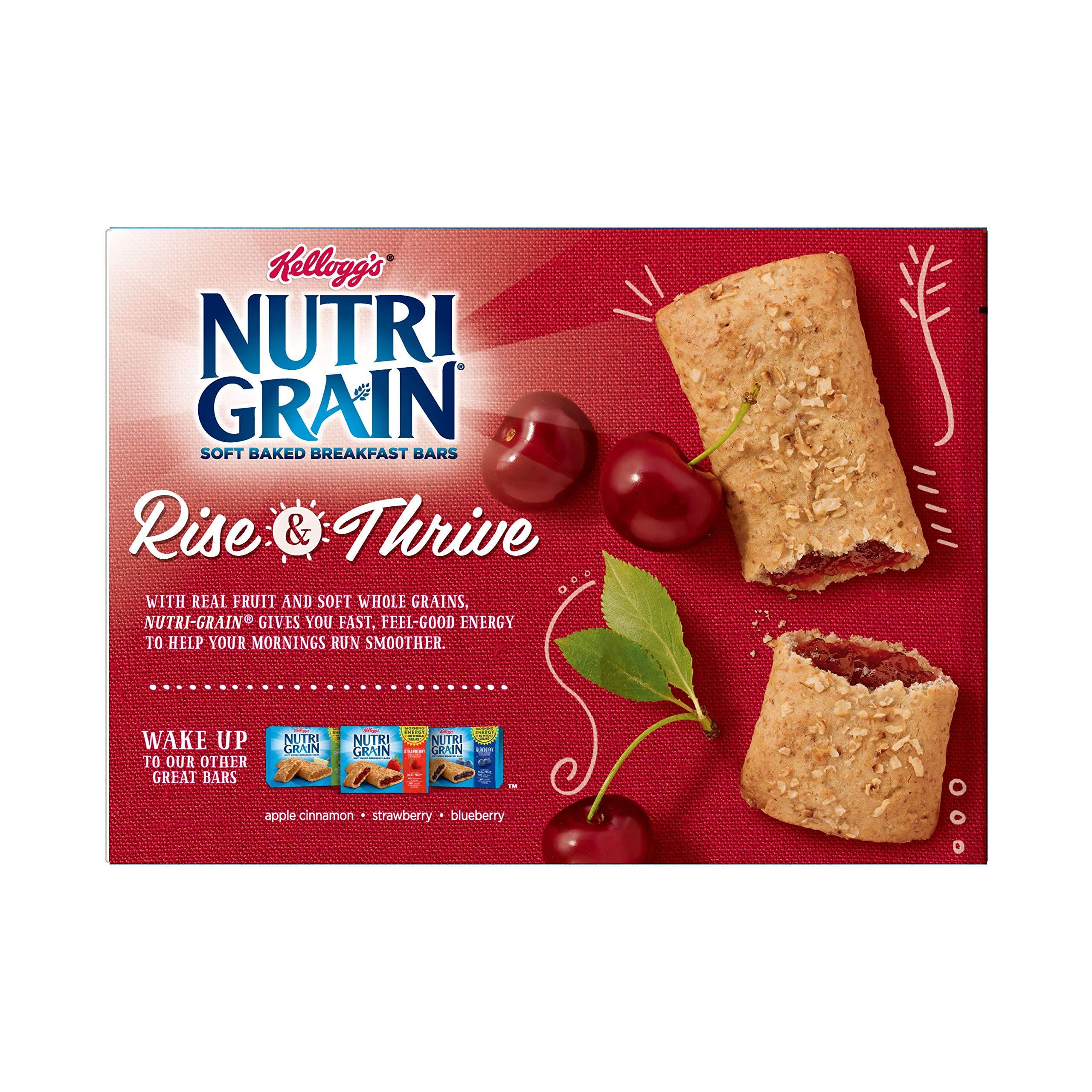 Nutri Grain Kellogg's Nutri-Grain, Soft Baked Breakfast Bars, Cherry, Made with Whole Grain, 10.4 oz (8 Count)